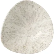 CHURCHILL Stone Agate siv globok krožnik, trikotnik, premer: 185 mm (12 kos)