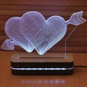 3D dekorativna lampa B002 zelena BLACK CUT