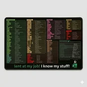 HOME & MARKER Velika namizna podloga za miško, bližnjice na tipkovnici, nedrseča, 900x400 mm, za delo in gaming | SMARTIPAD