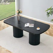 SONNENH Jedilna miza, MDF, črna, 180 x 90 x 76 cm, za jedilnico