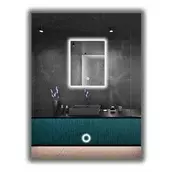 shumee LED osvetljeno ogledalo 105x115 vodoodporno IP65 s stikalom na dotik