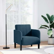 Sofa s naslonima za ruke plava 54 cm baršunasta