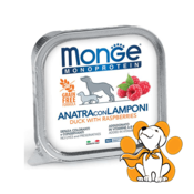 Monge Monoprotein Duck and Raspberries 150g, Pate sa pacetinom i malinama za pse