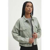 Traper jakna Answear Lab za žene, boja: tirkizna, za prijelazno razdoblje, oversize