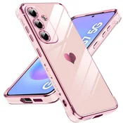 GS Ovitek za Samsung Galaxy A57 5G, Elektro srce, roza