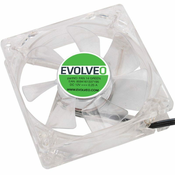 Evolveo Ventilator 140mm, LED zelena
