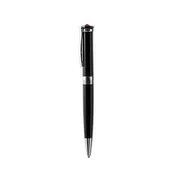 Kemični svinčnik, črn, Rimini, s svetlo siamsko rdečim kristalom SWAROVSKI®, 14 cm, ART CRYSTELLA®