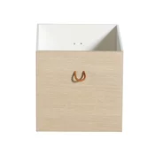 oliver furniture komplet 2 lesenih škatl za regal white/oak