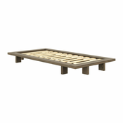 Rjava postelja iz masivnega bora z letvenim dnom 90x200 cm Japan – Karup Design