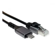 VALUELINE 12.99.1169-10 Összekötőkábel USB-C RJ45 1Gbps 5m crno