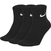 Nike carape Everyday Lightweight Ankle (3 Pair), S, crne