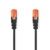 Nedis Omrežni kabel CAT6 | RJ45 Moški | RJ45 Moški | U/UTP | 30,0 m | Okrogla | PVC | Črna | Oznaka