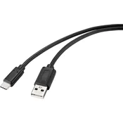 Renkforce Renkforce USB kabel USB 2.0 USB-C® vtič\, USB-A vtič 1.00 m črna s protimikrobno površino RF-4699378, (20416497)