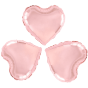 Folije baloni srce rose gold, 3 kosi