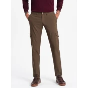 OMBRE Moške hlače REGULAR bež MDN124147 XL