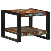 Višebojni stolic za kavu 50x50x38 cm puno drvo obradeno