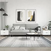 vidaXL Klubske mizice 2 kosa bele 50x50x40 cm inženirski les