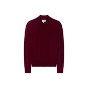 GOBI Cashmere Pletena jopa Womens Timeless Cashmere Full-Zip Cardigan bordo
