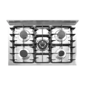 Plinski Štedilnik s 5 Gorilniki z Električno Pečico, 230V/2900W, 900x640x910mm