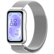 Kovinski pas Techsuit W009 za Huawei Band 11/Band 11 Pro - srebrn
