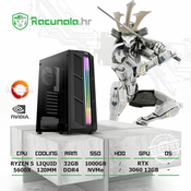 GamingPC Warrior R53060 (Ryzen 5 5600X, Vodeno, 32GB DDR4, 1TB NVMe, NVidia RTX3060 12GB, 600W)