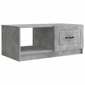 Vidaxl Klubska miza Betonsko siva 90 x 50 x 37 cm Inženirski les