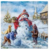 Serviete za decoupage Snowman Fun - 1 kos