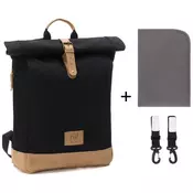 Fillikid torba/ruksak za mamu Rolltop Berlin, black
