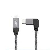 INF 100W USB-C na USB-C kabel s kotnim priključkom, 20Gbps, 4K video 0,5 m, (5000276711)