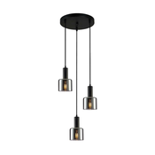 ITALUX PND-65342-3A-BK+SG - Luster na sajli SANTIA 3xE27/40W/230V crna