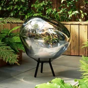Tom Dixon LED baterijska terasa svetilka Melt large, srebrna - Dizajn - srebrna, črna - Plastika