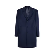 GOBI Cashmere Prehoden plašč Men’s Cashmere Coat with Notched Lapels mornarska
