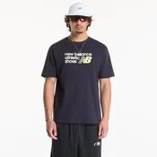 Majice New Balance Athletics Premium Relaxed Chest Logo T-Shirt Dark Night XL