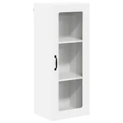 Vidaxl Stenski stekleni omarica LUCCA Bela 40 x 31 x 100 cm