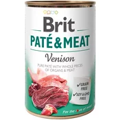 Brit BRIT Paté & Mesni z divjačino - mokra hrana za pse - 400 g - Brez žitaric, zdravje psov vseh pasem in velikosti