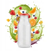 shumee Steklenica KUBUŚ za sok, sirup, vodo 330 ml + pokrovček Steklenice