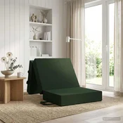 vidaXL vidaXL Zložljiv kavč postelja 90 x 63 x 45 cm Temno zelena, (5000295268)