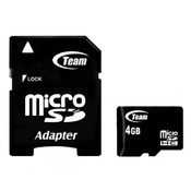 TEAM GROUP Micro SDHC 4GB Class 10+SD Adapter TUSDH4GCL1003 crni