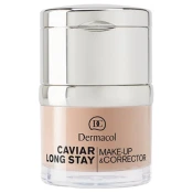 Dermacol Caviar Long Stay puder in korektor s kaviarjem odtenek 4 Tan (Make-up & Corrector) 30 ml