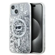 shumee Prozoren ovitek Karl Lagerfeld Liquid Glitter Choupette MagSafe za iPhone 14