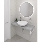 SAPHO AVICE konzolna polica za umivalnik 70x36 cm, deb. 5 cm, starobeli hrast, DTD/HPL laminat