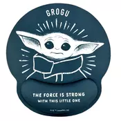OEM Wondee, Ergonomska XXL podloga za miško z dizajnom Grogu Yoda z naslonom za zapestje, Modra, (5000191954)
