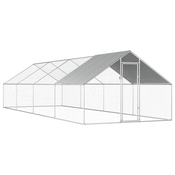 vidaXL Zunanji kokošnjak 2,75x8x2 m pocinkano jeklo