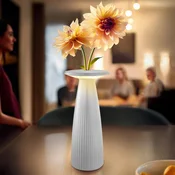 Sigor Nuflair LED namizna svetilka z možnostjo polnjenja, bela, IP54, z možnostjo - Dnevna soba/jedilnica - Skandinavski - snežno belino - Aluminij