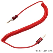 AUX kabel 2x3,5mm, rdeč