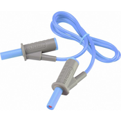 VOLTCRAFT Varnostni merilni kabel [lamelni vtič 4 mm-lamelni vtič 4 mm] 0.75 m modre barve VOLTCRAFT MSB-501