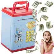 Elektronički dječji sef za štednju pin za otvaranje moder