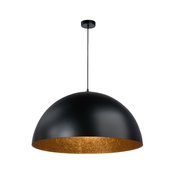 Luster na sajli SFERA 1xE27/60W/230V precnik 35 cm crna/bakrena