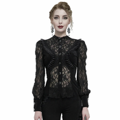 Ženska srajca DEVIL FASHION - Black semitransparent gothic - ESHT01501