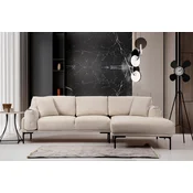 Atelier del Sofa Ugaona garnitura Leo 90x65x255cm Krem